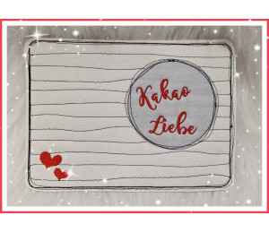 Stickserie ITH - Mug Rug Herzlinien